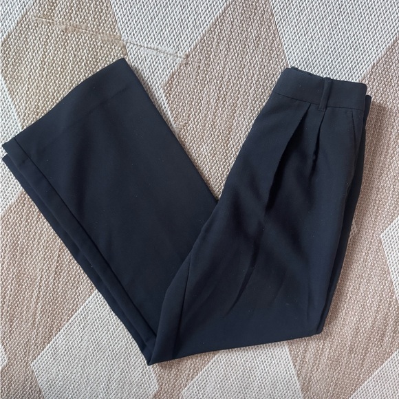 Abercrombie & Fitch SLOAN tailored Black Wide Leg Pants - Picture 3 of 3